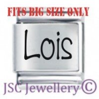 Lois Etched Name Charm - Fits BIG size 13mm
