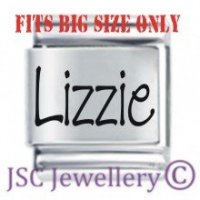 Lizzie Etched Name Charm - Fits BIG size 13mm