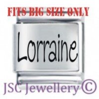 Lorraine Etched Name Charm - Fits BIG size 13mm