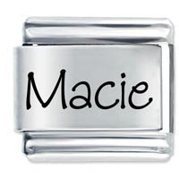 Macie Etched Name Italian Charm