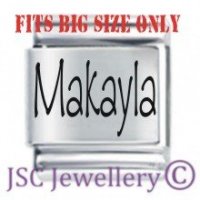 Makayla Etched Name Charm - Fits BIG size 13mm