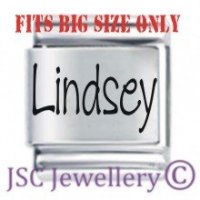 Lindsey Etched Name Charm - Fits BIG size 13mm