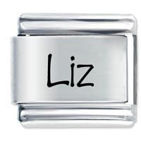 Liz Etched Name Italian Charm