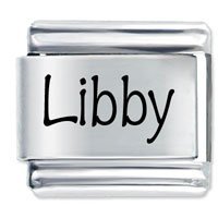 Libby Etched Name Italian Charm