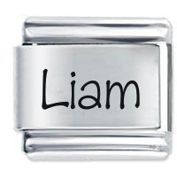 Liam Etched Name Italian Charm