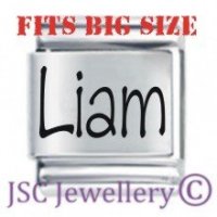 Liam Etched Name Charm - Fits BIG size 13mm