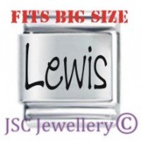 Lewis Etched Name Charm - Fits BIG size 13mm