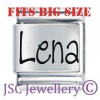 Lena Etched Name Charm - Fits BIG size 13mm
