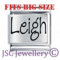 Leigh Etched Name Charm - Fits BIG size 13mm