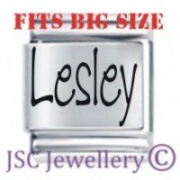 Lesley Etched Name Charm - Fits BIG size 13mm