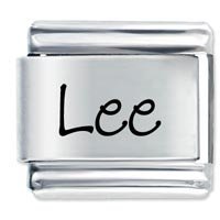 Lee Etched Name Italian Charm