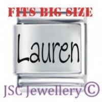 Lauren Etched Name Charm - Fits BIG size 13mm