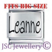 Leanne Etched Name Charm - Fits BIG size 13mm