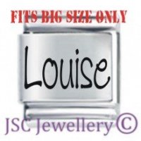 Louise Etched Name Charm - Fits BIG size 13mm