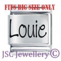 Louie Etched Name Charm - Fits BIG size 13mm