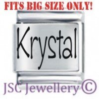 Krystal Etched Name Charm - Fits BIG size 13mm