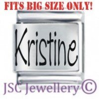 Kristine Etched Name Charm - Fits BIG size 13mm