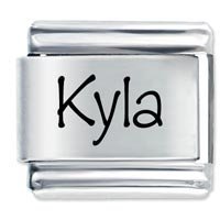 Kyla Etched Name Italian Charm