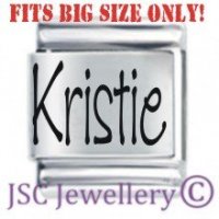 Kristie Etched Name Charm - Fits BIG size 13mm