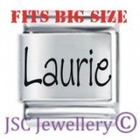 Laurie Etched Name Charm - Fits BIG size 13mm
