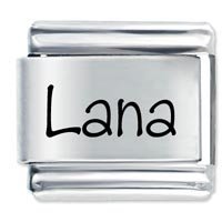 Lana Etched Name Italian Charm
