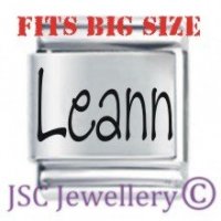 Leann Etched Name Charm - Fits BIG size 13mm