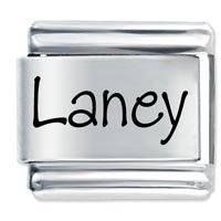 Laney Etched Name Italian Charm