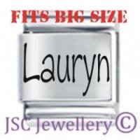Lauryn Etched Name Charm - Fits BIG size 13mm