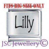 Lilly Etched Name Charm - Fits BIG size 13mm