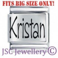Kristan Etched Name Charm - Fits BIG size 13mm