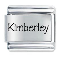 Kimberley Etched Name Italian Charm