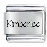 Kimberlee Etched Name Italian Charm