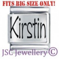 Kirstin  Etched Name Charm - Fits BIG size 13mm