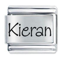 Kieran Etched Name Italian Charm