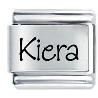 Kiera Etched Name Italian Charm