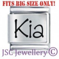Kia Etched Name Charm - Fits BIG size 13mm