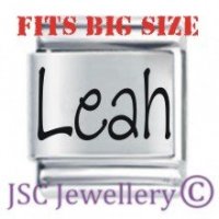 Leah Etched Name Charm - Fits BIG size 13mm