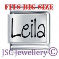 Leila Etched Name Charm - Fits BIG size 13mm