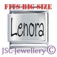 Lenora Etched Name Charm - Fits BIG size 13mm