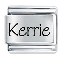 Kerrie Etched Name Italian Charm