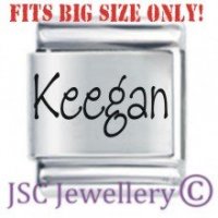Keegan Etched Name Charm - Fits BIG size 13mm