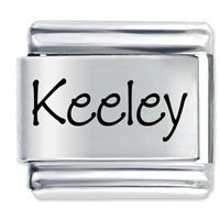 Keeley Etched Name Italian Charm