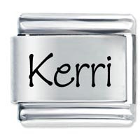 Kerri Etched Name Italian Charm