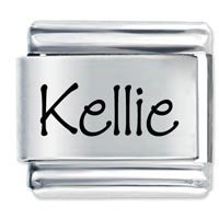 Kellie Etched Name Italian Charm