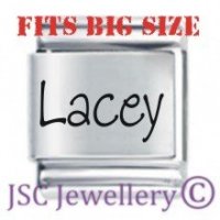 Lacey Etched Name Charm - Fits BIG size 13mm