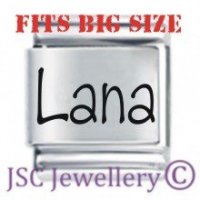 Lana Etched Name Charm - Fits BIG size 13mm