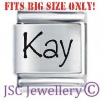 Kay Etched Name Charm - Fits BIG size 13mm