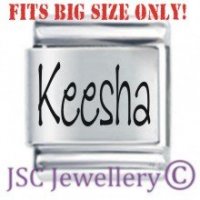 Keesha Etched Name Charm - Fits BIG size 13mm