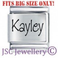 Kayley Etched Name Charm - Fits BIG size 13mm