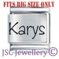 Karys Etched Name Charm - Fits BIG size 13mm